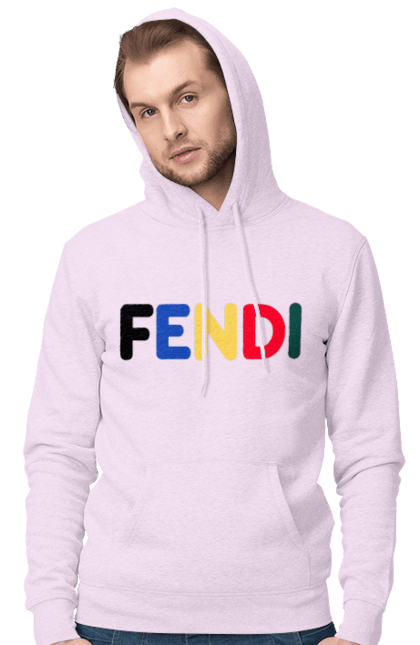 Мужское худи с принтом Fendi. Fendi, lvmh, бренд, дом моды, италия, люкс, мода, одежда, сумка, фенди. 2070702