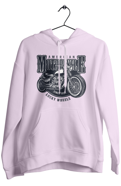 Men`s hoodie with prints Cool vintage motorcycle. America, good, male, motorcycle, motorcycles, retro, stylish, stylishly, vintage, vintage. 2070702