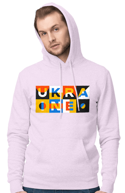 Men`s hoodie with prints Ukraine. Symbol of ukraine, ukraine, ukrainian inscription, ukrainian text. 2070702