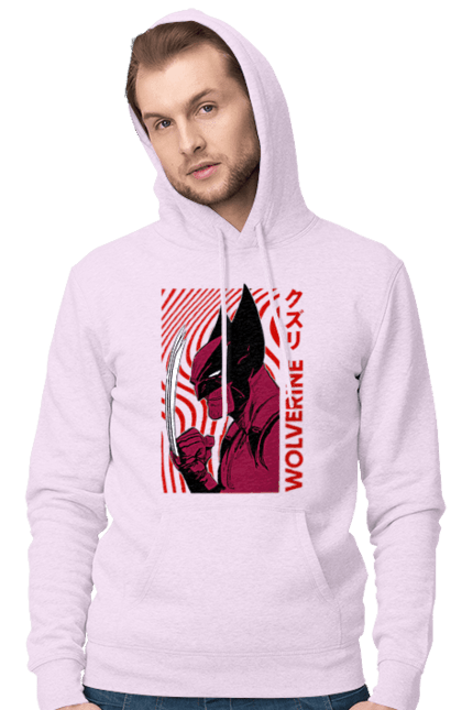 Men's hoodie with prints Wolverine. James howlett, logan, marvel, mutant, weapon x, wolverine. 2070702