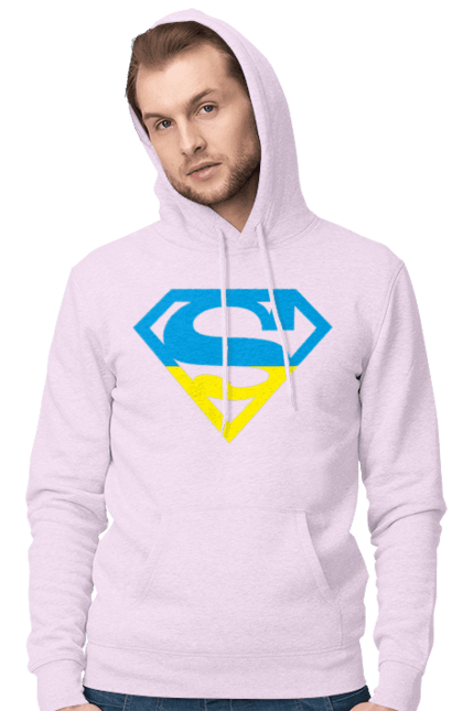 Men`s hoodie with prints Ukraine super. Super, symbolism, ukraine. 2070702