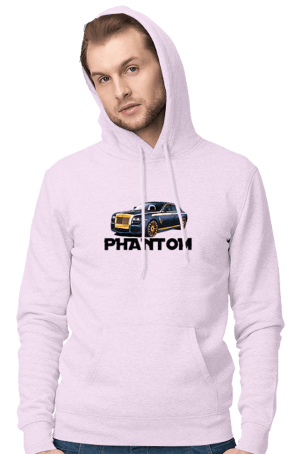 Чоловіче худі з принтом "Ролс ройс". Авто, автомобіль, люкс клас, ролс ройс, седан, фантом. 2070702