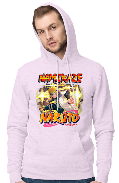 Men's hoodie with prints Naruto Minato. Anime, fourth hokage, hokage, manga, minato namikaze, naruto, tv series. 2070702