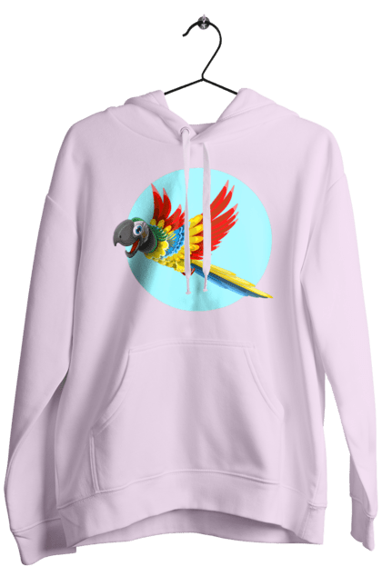 Чоловіче худі з принтом "Папуга". Барвистий папуга, какаду, кольоровий папуга, папуга, що летить. 2070702