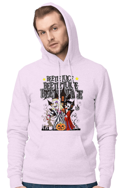 Men's hoodie with prints Beetlejuice. Beetlejuice, comedy, ghost, horror, movie, tim burton, warner bros. 2070702