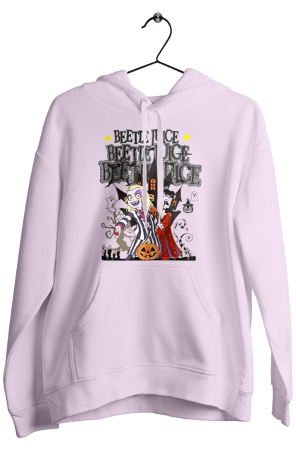 Men's hoodie with prints Beetlejuice. Beetlejuice, comedy, ghost, horror, movie, tim burton, warner bros. 2070702