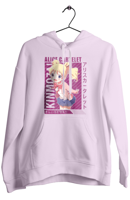 Мужское худи с принтом Золотая мозаика Алиса Картелет. Alice cartelet, anime, kiniro mosaic, kinmoza, manga, алиса, алиса картелет, аниме, золотая мозаика, манга. 2070702