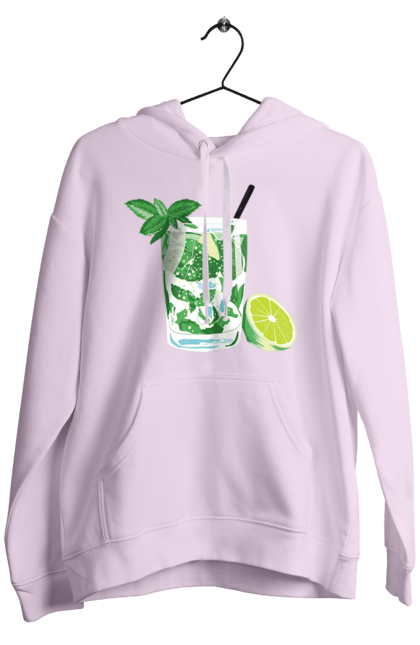 Men`s hoodie with prints Mojito And Lemon Drink. Drink, lemon, mojito. 2070702