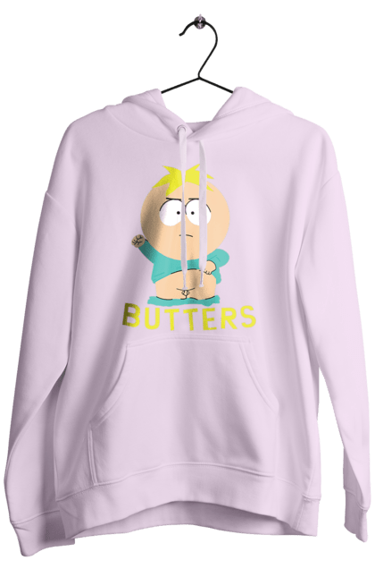 Мужское худи с принтом Южный Парк Баттерс. Butters, south park, баттерс, мультфильм, южный парк. 2070702