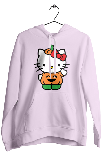 Мужское худи с принтом Хелло Китти Хэллоуин. Halloween, hello kitty, бренд, котенок, персонаж, тыква, хелло китти, хэллоуин. 2070702