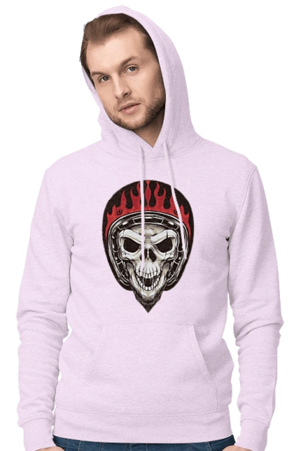 Череп в мотошлеме