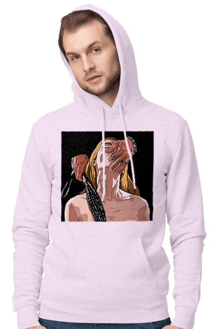 Чоловіче худі з принтом "Дівчина У Полоні Чоловіка З Батогами". Батіг, пристрасть, смоктати. 2070702