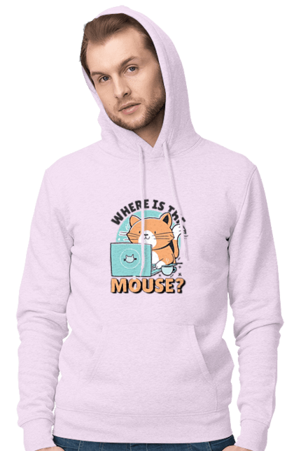 Чоловіче худі з принтом "Де миша?". Angular, c, css, html, it, javascript, jquery, php, python, react, svelt, vue, айтишник, айті, гумор, код, кодувати, прогер, програміст, програмісти, ти ж, ти ж програміст, тиж програміст. 2070702