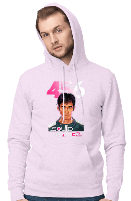 Men`s hoodie with prints Squid Game Seong Gi hun. 456, netflix, player 456, seong gi hun, seong gi-hun, squid game, tv series. 2070702