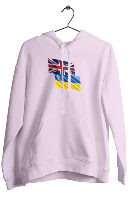 Men`s hoodie with prints Flag United Kingdom, Flag Ukraine, Support Ukraine. Flag united, flag united kingdom, global peace, great britain, kiev, national colors, national team, peace for ukraine, proud grandpa, support ukraine, ukraine, ukraine flag, ukraine war, united kingdom, war, zelensky. 2070702