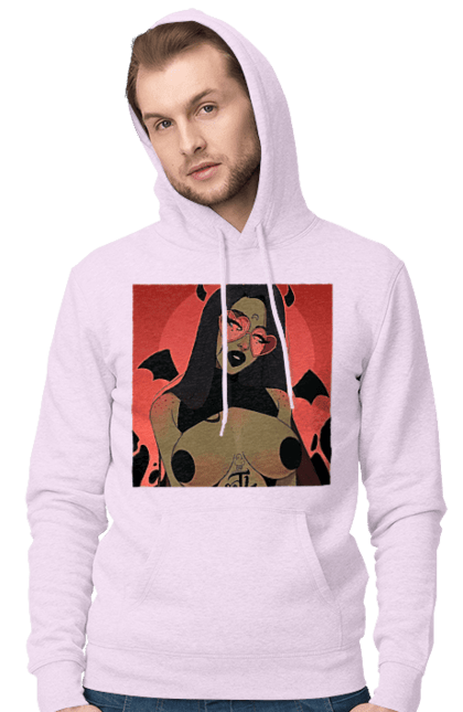 Чоловіче худі з принтом "Диявол З Цицьками". Гола, диявол, сиськи. 2070702