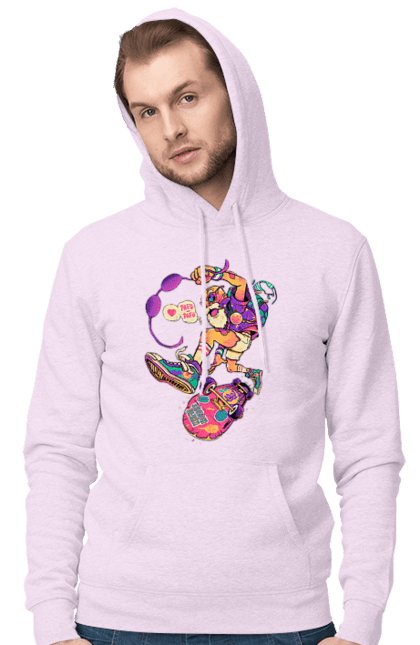 Чоловіче худі з принтом "Дід на хвилі". Будь молодим, вогонь, ганяй, грай, дід та скейт, драйв, крутий дід, молодість у душі, спорт, старість. 2070702