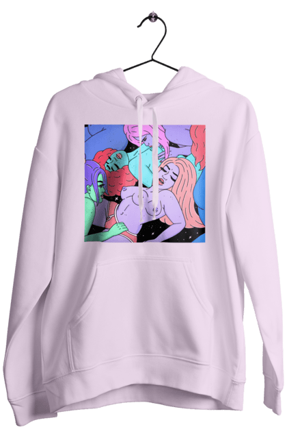 Чоловіче худі з принтом "Дівчата Інопланетянки". Дівчата, інопланетянки, космос, різнокольорові. 2070702