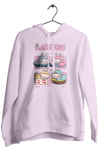 Men`s hoodie with prints Labubu`s Dream. Labubu, toys, weird cute. 2070702
