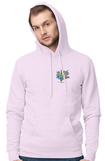 Чоловіче худі з принтом "Процесор Свободи  серце. Жовтоблакить.". Sarabeevart, купити, патріотична, процесор, свобода, серце, україна. 2070702