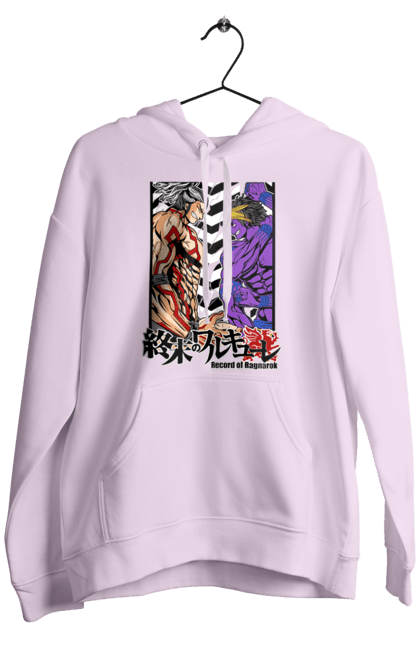 Men's hoodie with prints Record of Ragnarok Shiva vs Raiden. Anime, comics, manga, netflix, raiden, record of ragnarok, shiva. 2070702