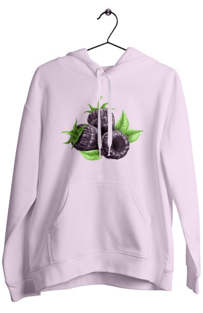 Men`s hoodie with prints Blackberry. Berry, blackberry. 2070702