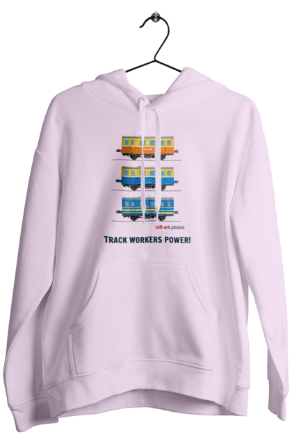 Men`s hoodie with prints Track Workers Power! Railcar AS1A. As1a, motorcar, rail, railcar, railway, track, track workers, ukrzaliznytsia. 2070702
