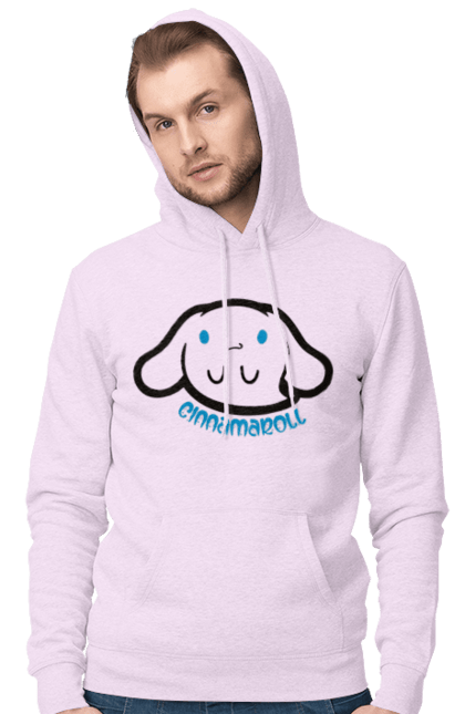 Мужское худи с принтом Хелло Китти Синамонролл. Cinnamaroll, ghost, halloween, hello kitty, бренд, персонаж, привидение, синамонролл, хелло китти, хэллоуин. 2070702