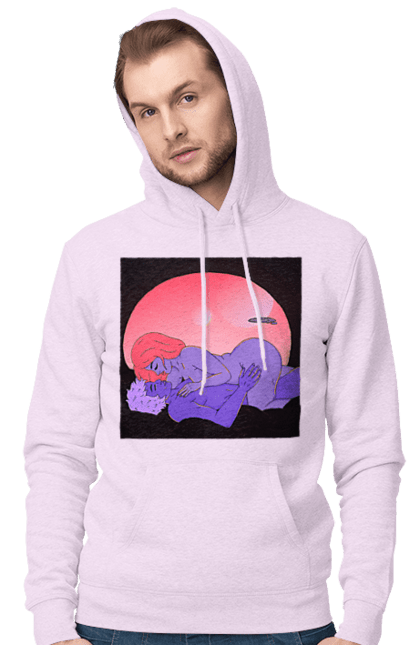 Чоловіче худі з принтом "Інопланетяни Дівчина І Хлопець". Голі, дівчина, хлопець. 2070702