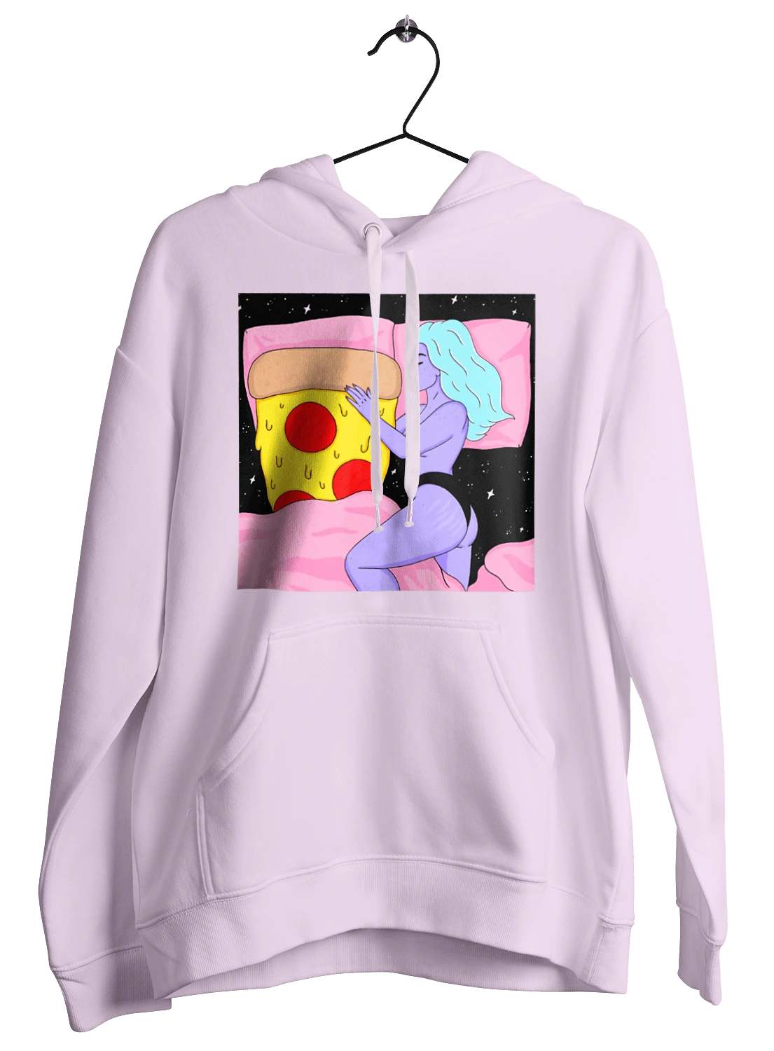 Фиолетовая Девушка И Пицца