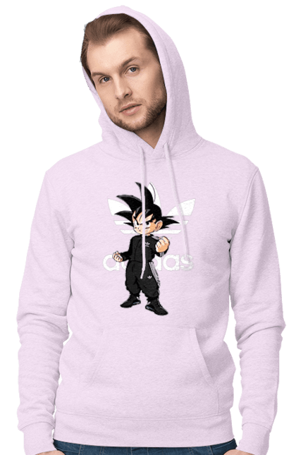 Чоловіче худі з принтом "Adidas Сон Гоку". Adidas, dragon ball, manga, son goku, адідас, аніме, гоку, манга, перли дракона, сон гоку. 2070702