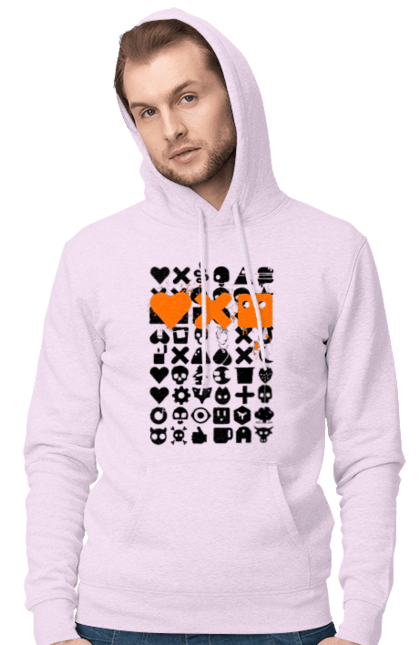 Чоловіче худі з принтом "Роботизація". Robot, життя роботів, код, код машин, кохання машин, любов роботів, роботи та кохання, роботи у житті, роботизоване кохання. 2070702