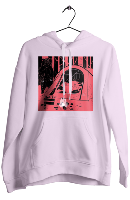 Чоловіче худі з принтом "69 В Палатці". 69, ведмідь, ліс, палатка, секс. 2070702