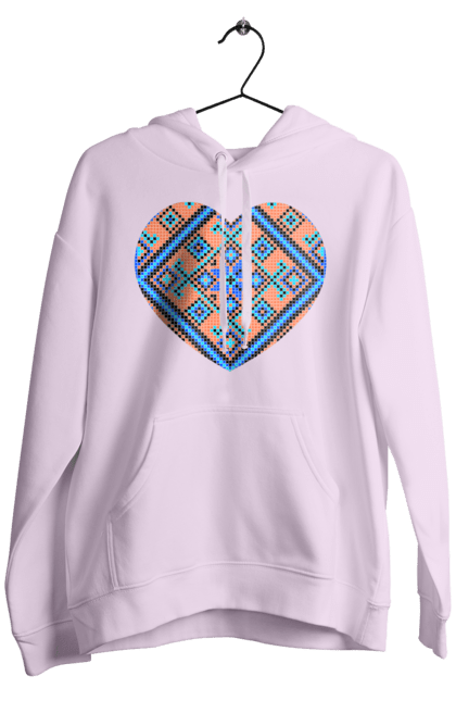 Чоловіче худі з принтом "Серце вишивка". Вишиванка, вишивка, вишивка хрестиком, люблю україну, серце, символи україни, традиції україни, україна. 2070702