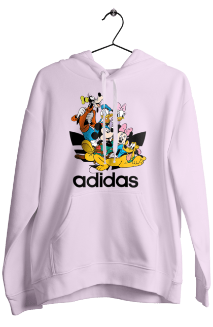 Мужское худи с принтом Adidas Микки Маус. Adidas, mickey mouse, адидас, дисней, микки, микки маус, мультфильм. 2070702