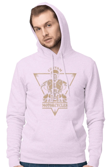 Skeleton on a motorcycle