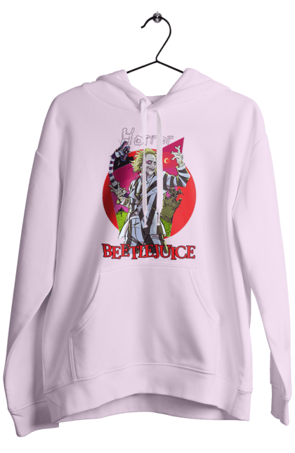 Men's hoodie with prints Beetlejuice. Beetlejuice, comedy, ghost, horror, movie, tim burton, warner bros. 2070702