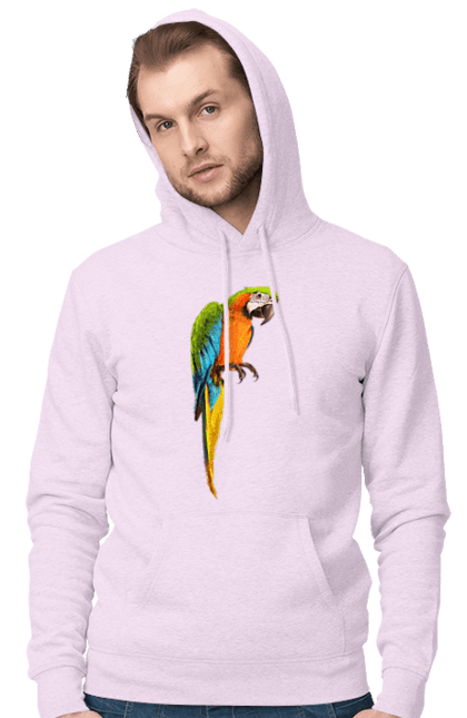 Men`s hoodie with prints Just A Parrot. Birdie, parrot. 2070702