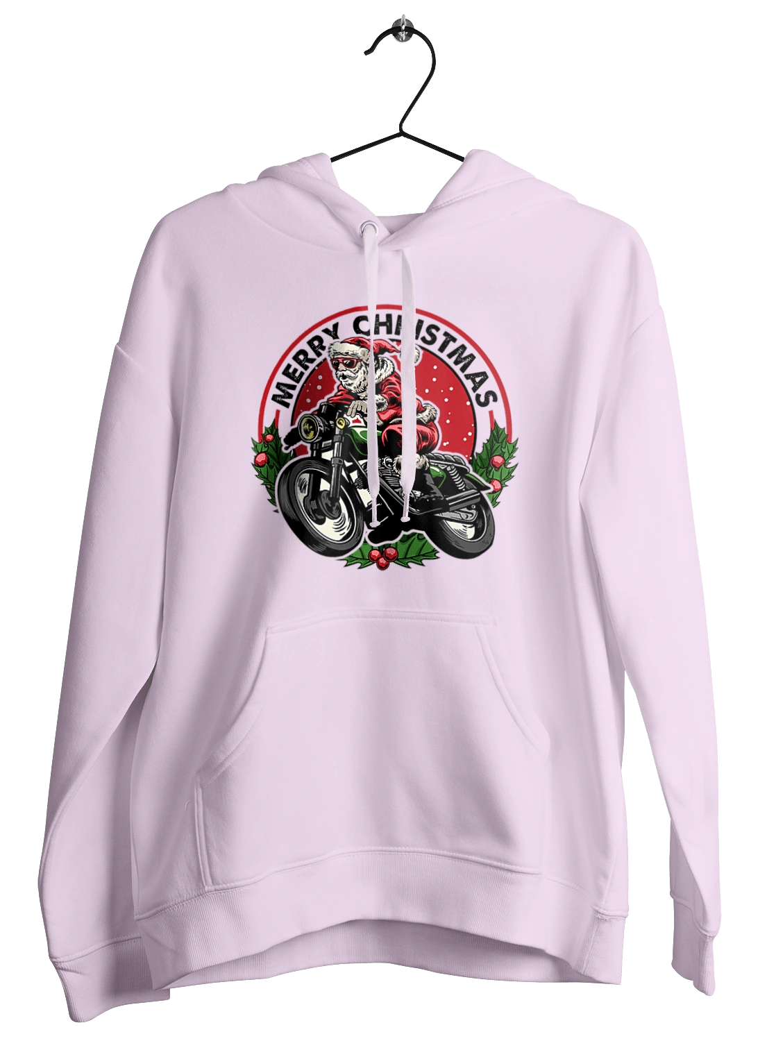 Щасливого Різдва, дід мороз на мотоциклі