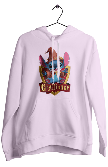 Мужское худи с принтом Стич Гриффиндор. Gryffindor, harry potter, hogwarts, stich, гарри поттер, гриффиндор, стич, факультет, франшиза, хогвартс. 2070702