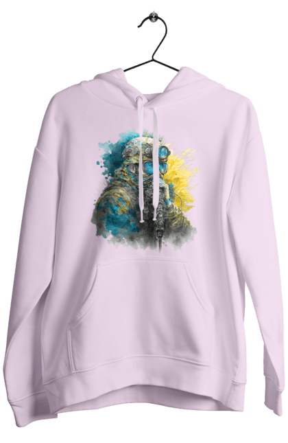 Чоловіче худі з принтом "Снайпер ЗСУ". Армія, зсу, прапор україни, символи україни, снайпер, солдат, україна. 2070702