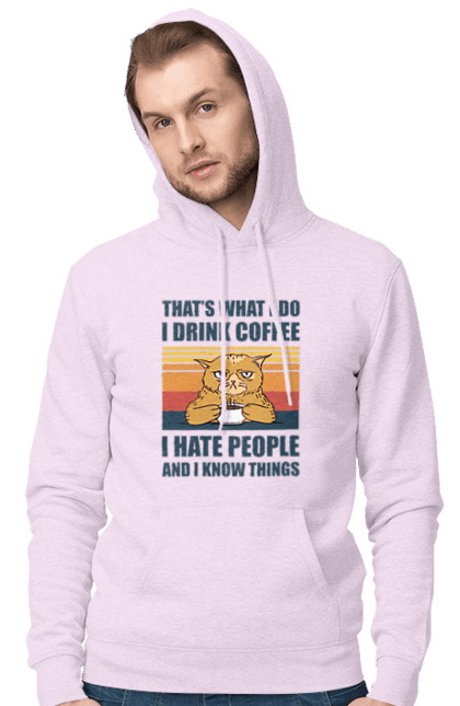 Чоловіче худі з принтом "Невдоволений кіт". Angular, c, css, html, it, javascript, jquery, php, python, react, svelt, vue, айтишник, айті, гумор, код, кодувати, прогер, програміст, програмісти, ти ж, ти ж програміст, тиж програміст. 2070702