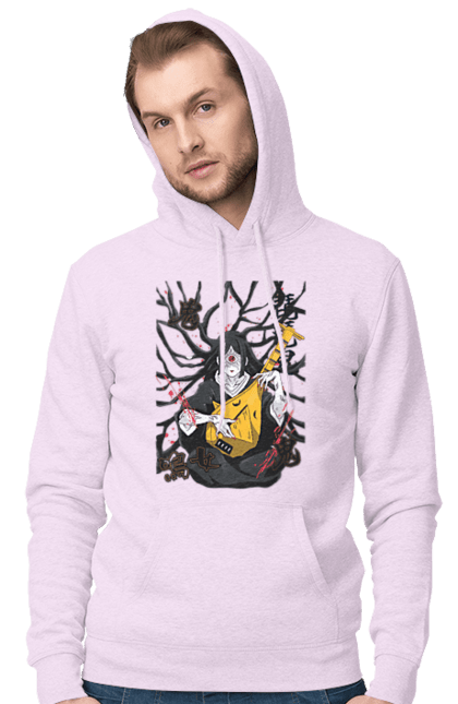 Men's hoodie with prints Demon Slayer Nakime. Anime, demon slayer, eternal paradise faith, kimetsu no yaiba, manga, nakime, twelve kizuki, upper rank six. 2070702