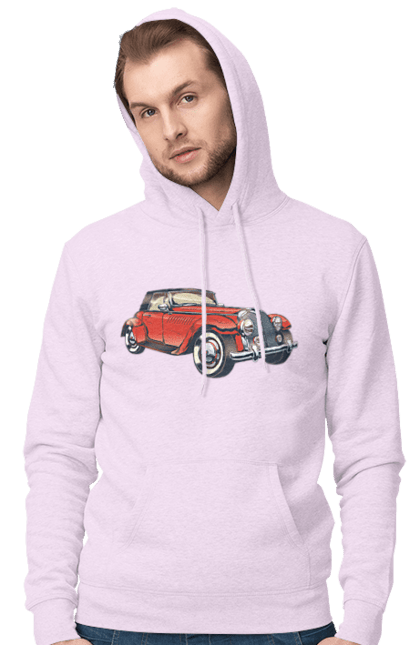 Чоловіче худі з принтом "Автомобіль Раритет". Авто, автомобіль, ретро. 2070702