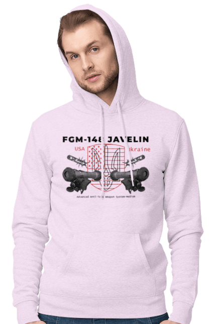 Чоловіче худі з принтом "FGM 148 Javelin". Caesar, himars, javelin, nlaw, patriot, weapon, zaluzhny. 2070702
