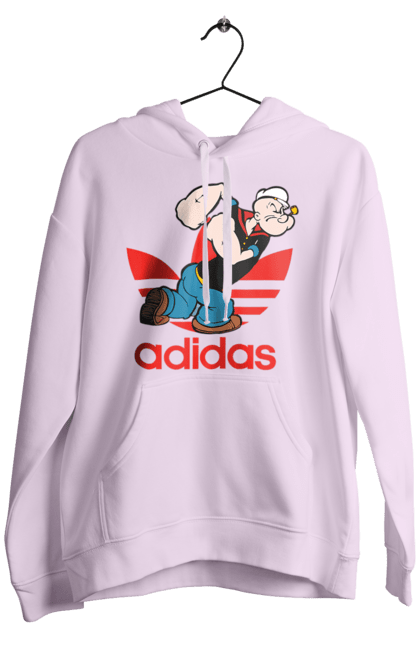 Чоловіче худі з принтом "Adidas Моряк Попай". Adidas, popeye the sailor, адідас, комікс, моряк, мультфільм, серіал, трубка. 2070702