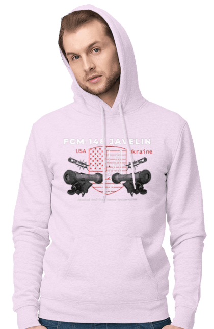Чоловіче худі з принтом "FGM 148 Javelin". Caesar, himars, javelin, nlaw, patriot, weapon, zaluzhny. 2070702