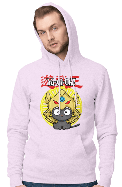 Чоловіче худі з принтом "Yu Gi Oh! Чококет". Chococat, hello kitty, yu gi oh, yu-gi-oh, аніме, бренд, персонаж, хелло кітті, чококет. 2070702