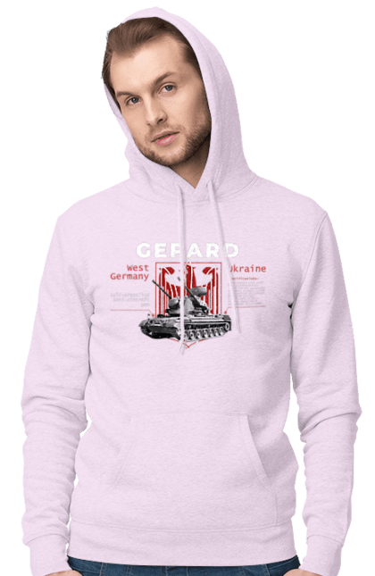 Чоловіче худі з принтом "Gepard". F16, gepard, nasams, stinger, zuzana, гаубиця, два герби, залужний, сюзанна. 2070702