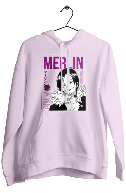 Men's hoodie with prints Seven Deadly Sins Merlin. Adventures, anime, comedy, fantasy, manga, merlin, seven deadly sins. 2070702